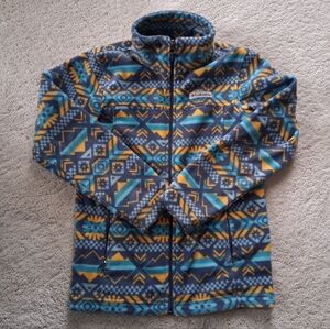 Columbia Kids' Geometric Fleece Jacket - Blue and Yellow